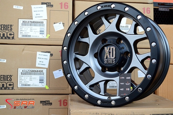 XD127 ขอบ16X8 ET0 สีM-GRY BLK-RING