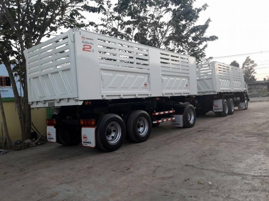 ขายรถพ่วง Hino 344 แรง ปี 55 ดัมพ์สามมิตร ลูก 3 เพลาแท้