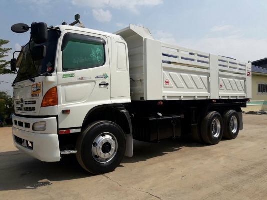 ขายรถพ่วง Hino 344 แรง ปี 55 ดัมพ์สามมิตร ลูก 3 เพลาแท้