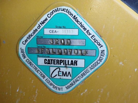 CAT 320D JAPAN ใช้งาน11000ช.ม สวยมากเอกสารอินวอยซ์
