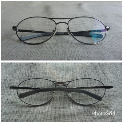 แว่นสายตายาววงรี บิ๊กไซซ์ ที่งดงามที่สุดในโลก  Vintage NINKI handmade in Japan  ค่าสายตา +200