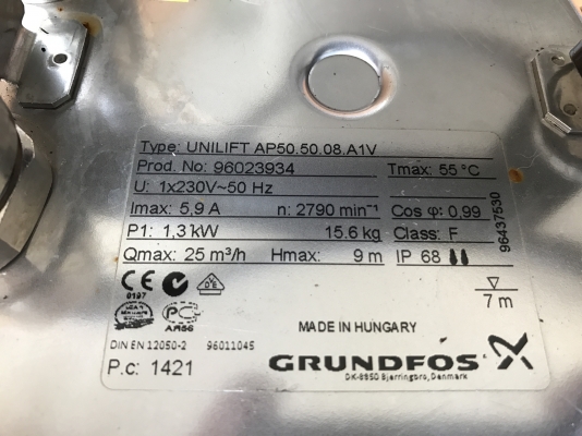 ขายไดโว่สแตนเลส Groundfos 2HP. 220V ไฟบ้าน ขนาด 2นิ้ว พร้อมลูกลอย สภาพสวยเดิมๆ พร้อมใช้งาน มี 3ตัวครับ (มีลูกลอย 2ตัวครับ)