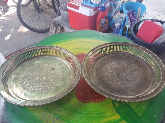 ถาดทองเหลือง ลายเทพพนม 16 นิ้้้้้ว สภาพสวยๆ ใบละ 1,900