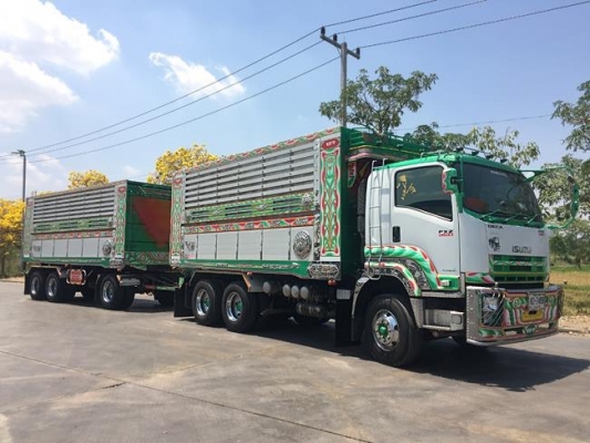 รถพ่วงดัมพ์ Isuzu 360 แรง ธันวา 56 ดัมพ์มิเนียม