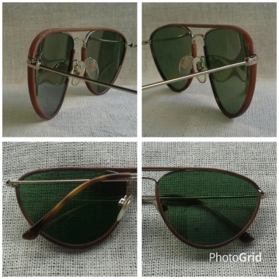 แว่นตาวินเทจ / อเมริกันแบรนด์หรู  โมเดล &#039;พระจันทร์ครึ่งดวง&#039; งดงามที่สุดในโลก  Vintage RALPH LAUREN handmade in Italy บิ๊กไซซ์!
