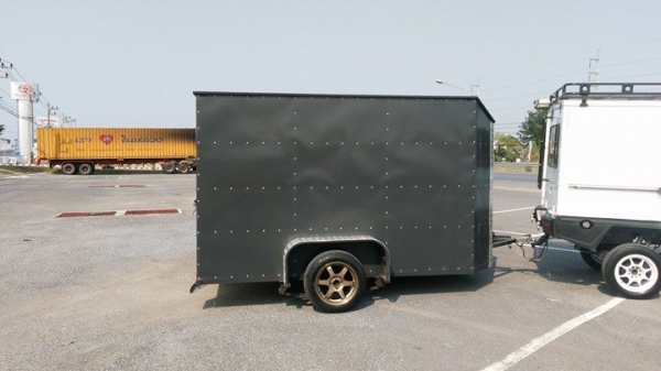 ขายพ่วงตู้ บรรทุกรถมอไซค์โดยเฉพาะครับ ขนาดตู้ กว้าง1.60เมตร ยาว 3เมตร สูง1.80เมตร