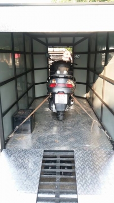 ขายพ่วงตู้ บรรทุกรถมอไซค์โดยเฉพาะครับ ขนาดตู้ กว้าง1.60เมตร ยาว 3เมตร สูง1.80เมตร