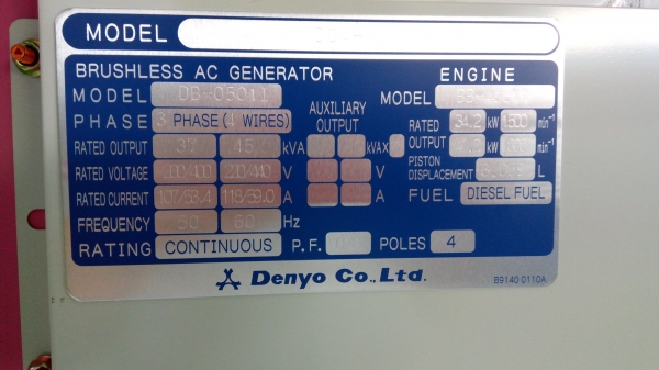 DENYO DCA45USI2 มือหนึ่ง เก็บเสียงพิเศษ