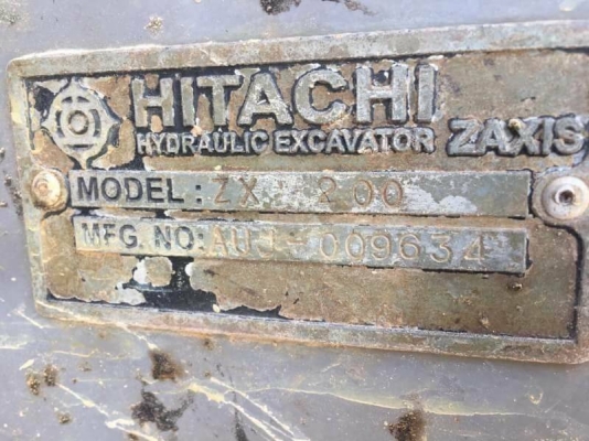 ขาย 1,180,000 HITACHI ZX200-1  ทำงาน 13,xxx  เครื่องดี ไฟฟ้าครบ โช่ใหม่ 2 ข้าง เอวแน่น เอกสารเล่มทะเบียน รถอยู่ จ.ร้อยเอ็ด 090-772-3710 090-772-3708