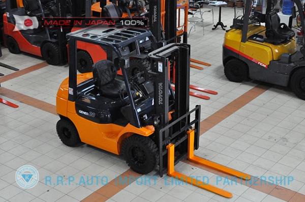 ขายรถโฟล์คลิฟท์มือสอง TOYOTA รุ่น 7FG20-21270 นำเข้าจากประเทศญี่ปุ่น 100\% ไม่เคยใช้งานในไทย