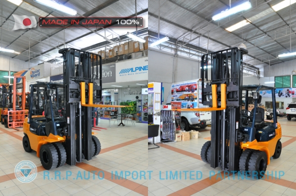 ขายรถโฟล์คลิฟท์มือสอง TOYOTA รุ่น 7FD25-18372 นำเข้าจากประเทศญี่ปุ่น 100\% ไม่เคยใช้งานในไทย