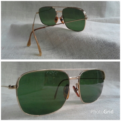 แว่นตาโกลด์ฟิลด์ฝรั่งเศส ยุค 1940s  ราคานักศึกษา!  Vintage MOREL handmade  in France  14 K  บิ๊กไซซ์ !