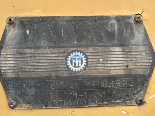 ขายรถเครน 4 ล้อ ใหญ่ TADANO TR250 M-1 เอกสารไม่มี ใช้งานได้ ขายตามสะภาพ ราคา.600000 สนใจโทรหรือดูรถได้ที่.081-3531946 (ID ลาย) 081-3531946 ต่อ.บางนา รถอยู่ กทม ขายรถเครน 4 ล้อ ใหญ่ TADANO TR250 M-1 เอกสารไม่มี ใช้งานได้ ขายตามสะภาพ ราคา.600000 สนใจโทรหรือดูรถได้ที่.081-3531946 (ID ลาย) 081-3531946 ต่อ.บางนา รถอยู่ กทม