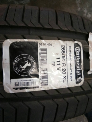 CONTINENTAL CONTACT 5 SUV 265/50R20 เส้นละ 5,500 บาท CONTINENTAL CONTACT 5 SUV 265/50R20 เส้นละ 5,500 บาท