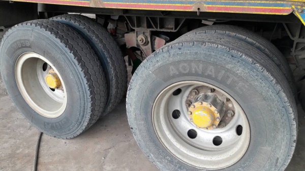 พ่วง 22 ล้อ ISUZU FXZ270 EURO2 เครื่องดำ กระบะอลูมิเนียม ดั๊ม หิน ทราย แม่-ลูกปี 47 ตัวลูก 3 คานยัด 