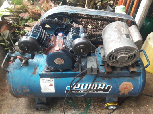 ขาย !! ป้มลมPUMA.1/2แรง2สูบ.มอเตอร์โตชิบ้า.พร้อมใช้งาน