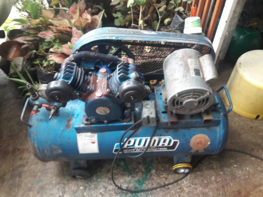 ขาย !! ป้มลมPUMA.1/2แรง2สูบ.มอเตอร์โตชิบ้า.พร้อมใช้งาน