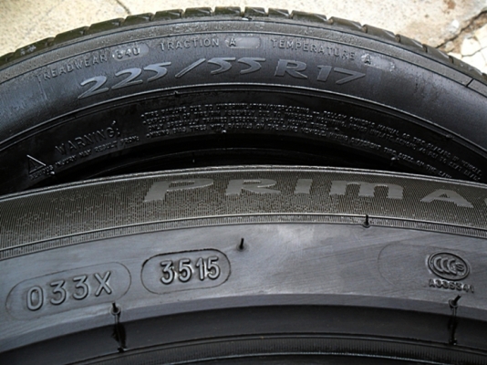 ยาง17 ลงพื้นปี16 มิชลิน 225-55-17 ดอกหนา 8มิล