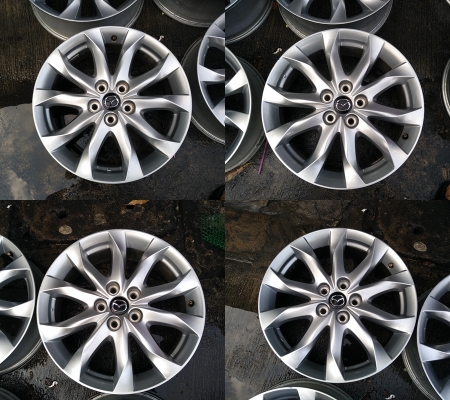 แม็ก Mazda 3 SkyActiveขอบ 18 สภาพสวยถอดป้ายแดง มีรอยบ้างเล็กน้อย เดิมๆ   ราคา 4 วง 6,900 บาท