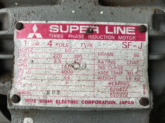 ( เหลือ 1ตัวครับ )ขายมอเตอร์พร้อมเกียร์ชุดประตูม้วน ขนาด 1HP. 380V สภาพสวยเดิมๆ พร้อมใช้งาน มี 3ชุดครับ