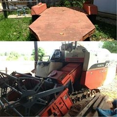 ขายรถเกี่ยวข้าว คูโบต้า DC60พร้อมรถลากสาลี่ เอกสารครบ ทำงาน1798 ชม