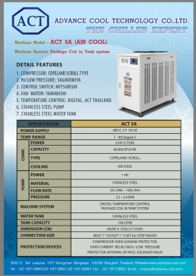ขายเครื่องทำน้ำเย็นอุตสาหกรรม chiller ขนาด 5 ตัน ton สภาพดีราคาถูก ขายเครื่องทำน้ำเย็นอุตสาหกรรม chiller ขนาด 5 ตัน ton สภาพดีราคาถูก