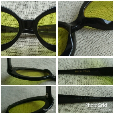 แว่นตาอเมริกันบุปผาชน ยุค &#039;80s  โมเดล &#039;เคิร์ท โคเบน&#039;  Vintage BLACK FLYS handmade in USA
