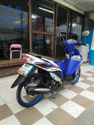 Mio 115 Z สีดำน้ำเงินขาว ปี 2554 รถสภาพดี พร้อมใช้งานสุดๆ