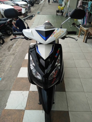Mio 115 Z สีดำน้ำเงินขาว ปี 2554 รถสภาพดี พร้อมใช้งานสุดๆ