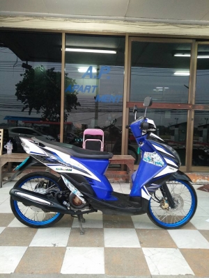 Mio 115 Z สีดำน้ำเงินขาว ปี 2554 รถสภาพดี พร้อมใช้งานสุดๆ
