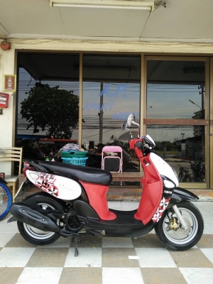 Yamaha Fiore สีขาวแดงดำ ปี 2555 รถสวยน่ารัก ขับง่าย น่าใช้ฝุดๆ