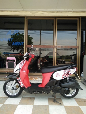 Yamaha Fiore สีขาวแดงดำ ปี 2555 รถสวยน่ารัก ขับง่าย น่าใช้ฝุดๆ