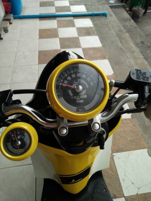 Yamaha Fino FI ปี 2557 สีขาวเหลืองดำ รุ่น Sport รถสวยน่าใช้มาก ประหยัดน้ำมัน