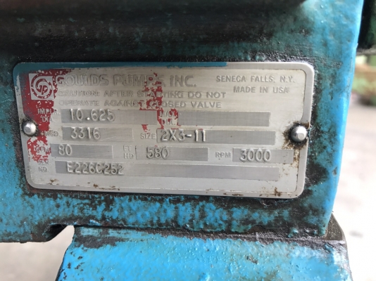 ขายหัวปั้มน้ำแบบแรงเหวี่ยงรุ่นส่งไกล Goulds pump made in USA ใบพัดทองเหลือง สภาพสวยมากเดิมๆ หมุนนิ่ม พร้อมใช้งาน