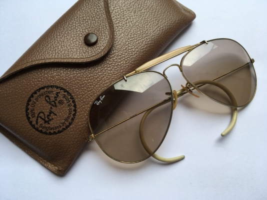 ขายแว่น Ray Ban outdoorsman usa. ออโต้สีชา ขนาด62mm.