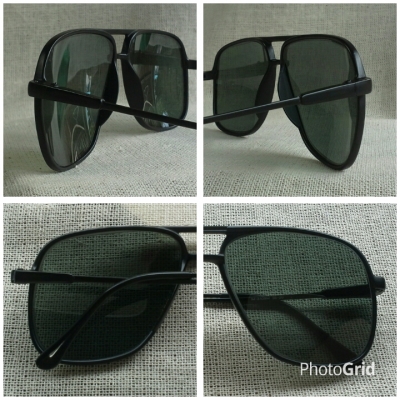 แว่นตาที่สุดแห่งนวัตกรรมฝรั่งเศส &#039;ราชสีห์ดำ&#039;  Vintage SWANK handmade in France  บิ๊กไซซ์!