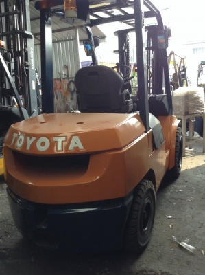 +++ ขายโฟล์คลิฟท์  TOYOTA 7FD35  ขนาด 3.5  ตัน  เครื่องยนต์ดีเซล  เสา  3  เมตร ฟูลฟรีเข้าตู้    งาสไลด์ซ้าย + ขวา  เกียร์ออโตเมติค  ยางตัน่ใหม่  4  เส้นครับ  (รถนอก สภาพดี)