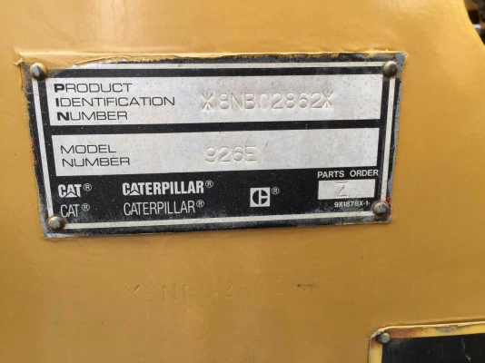 รถตักล้อยาง CAT 926E เอกสารเล่มทะเบียน