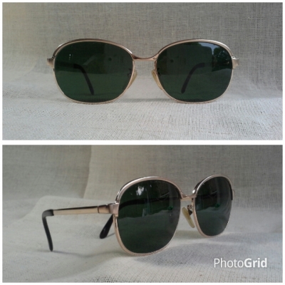 แว่นตาอิตาเลียนโกลด์ฟิลด์ ยุค &#039;60s  โมเดลยุคแรกของโบรว์ไลน์ &#039;คิ้วทอง&#039;  Vintage ORO OCCHIALI handmade in Italy  14 K