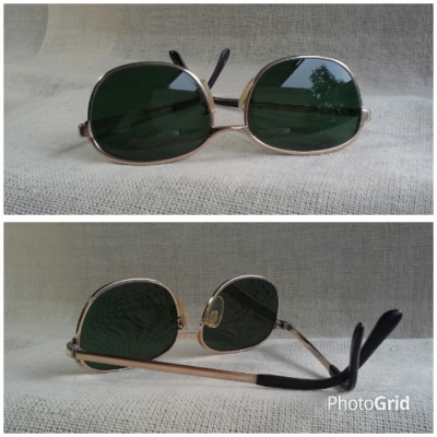 แว่นตาอิตาเลียนโกลด์ฟิลด์ ยุค &#039;60s  โมเดลยุคแรกของโบรว์ไลน์ &#039;คิ้วทอง&#039;  Vintage ORO OCCHIALI handmade in Italy  14 K