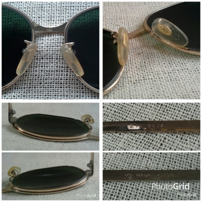 แว่นตาอิตาเลียนโกลด์ฟิลด์ ยุค &#039;60s  โมเดลยุคแรกของโบรว์ไลน์ &#039;คิ้วทอง&#039;  Vintage ORO OCCHIALI handmade in Italy  14 K