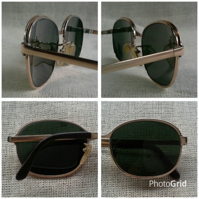 แว่นตาอิตาเลียนโกลด์ฟิลด์ ยุค &#039;60s  โมเดลยุคแรกของโบรว์ไลน์ &#039;คิ้วทอง&#039;  Vintage ORO OCCHIALI handmade in Italy  14 K