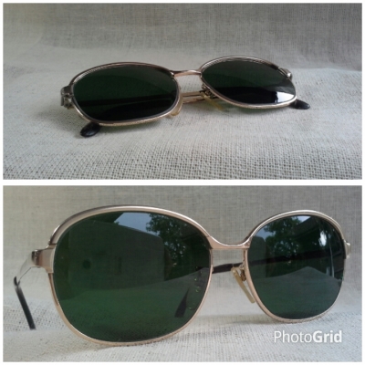 แว่นตาอิตาเลียนโกลด์ฟิลด์ ยุค &#039;60s  โมเดลยุคแรกของโบรว์ไลน์ &#039;คิ้วทอง&#039;  Vintage ORO OCCHIALI handmade in Italy  14 K