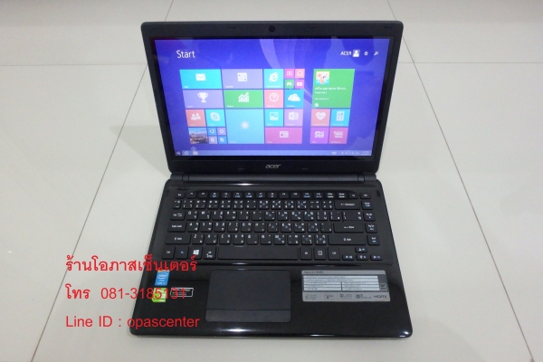 โน้ตบุ๊ค Acer รุ่น E1-470PG Core i3-3217U จอสัมผัส Ram4G HDD500GB การ์ดจอ 720M สีดำ ที่ชาร์ท กระเป๋า