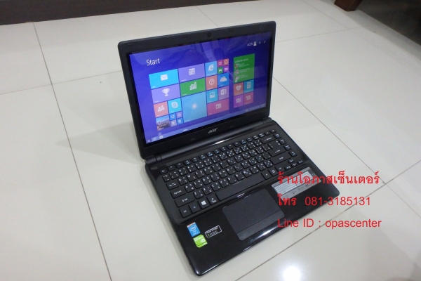 โน้ตบุ๊ค Acer รุ่น E1-470PG Core i3-3217U จอสัมผัส Ram4G HDD500GB การ์ดจอ 720M สีดำ ที่ชาร์ท กระเป๋า