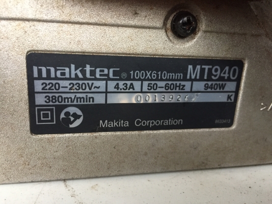 ขาย รถถังขัดกระดาษทราย MAKTEC MT940 มือสองครับ ขาย รถถังขัดกระดาษทราย MAKTEC MT940 มือสองครับ
