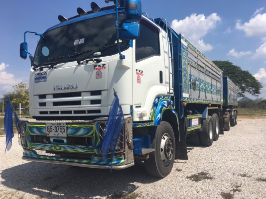 พ่วงแม่ลูกดั๊มพ์กระบะมิเนียม ยี่ห้อ ISUZU รุ่น FXZ77 360 แรงม้า ปี 2556
