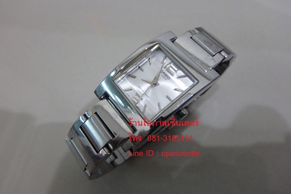 นาฬิกา Casio LTP-1283 หญิง เรือนเงิน สี่เหลี่ยม สภาพสวย เดินปกติ ส่งฟรี