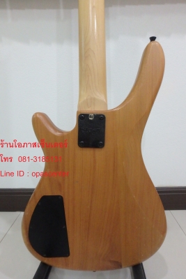 เบสไฟฟ้า 4 สาย ขนาด 41 นิ้ว ยี่ห้อ Stagg สีไม้ขัดด้าน ทรง Fusion มือสอง สภาพดี