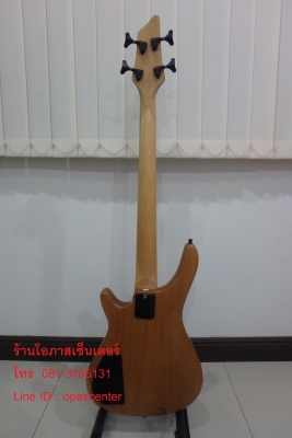 เบสไฟฟ้า 4 สาย ขนาด 41 นิ้ว ยี่ห้อ Stagg สีไม้ขัดด้าน ทรง Fusion มือสอง สภาพดี